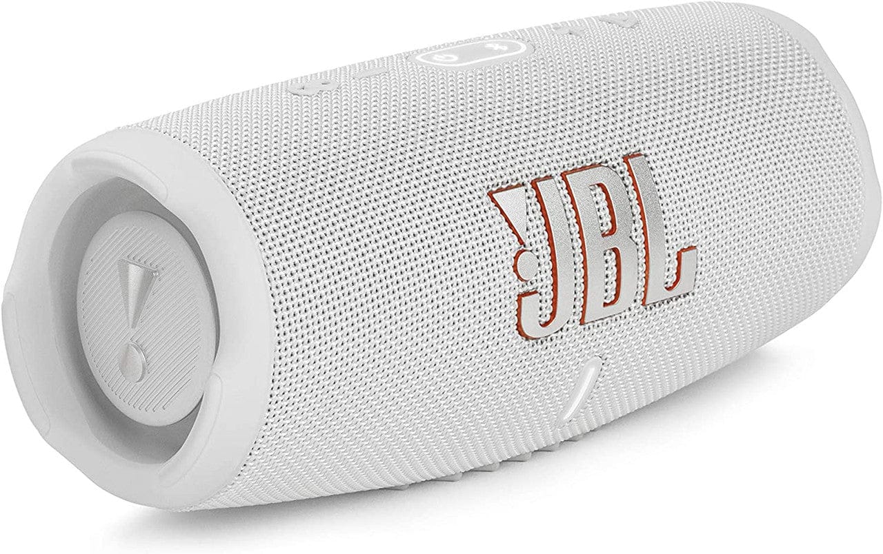 JBL Charge 5 Portable Waterproof Bluetooth Wireless Speaker, White - Certified Refurbished