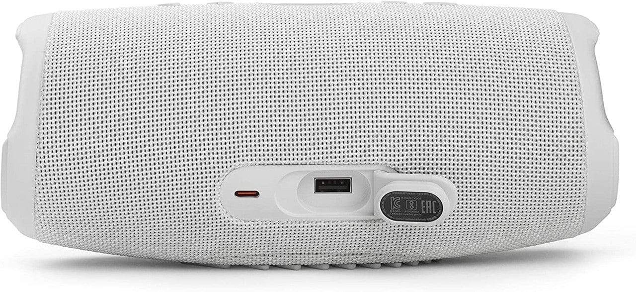 JBL Charge 5 Portable Waterproof Bluetooth Wireless Speaker, White - Certified Refurbished
