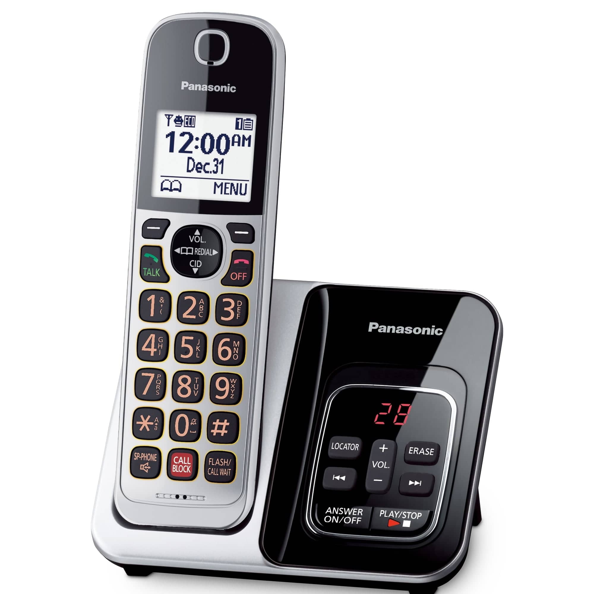 Panasonic Cordless Phone with Advanced Call Block - Certified Refurbished