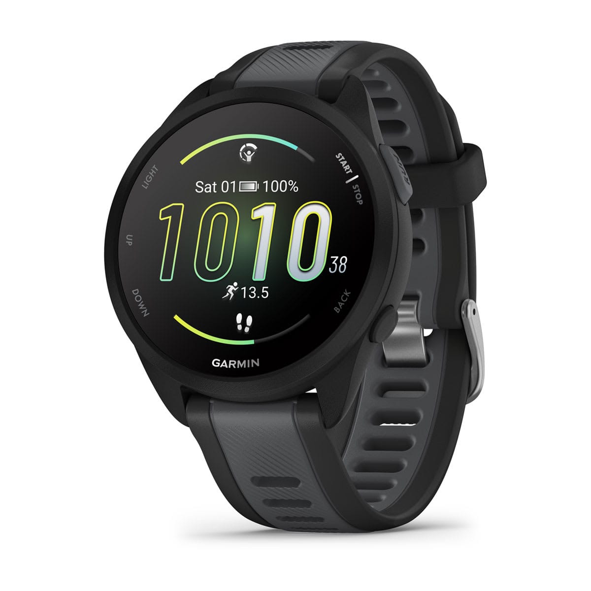 Garmin Forerunner 165 Music Running Smartwatch, GPS, WiFi, Black/Slate Gray - Certified Refurbished