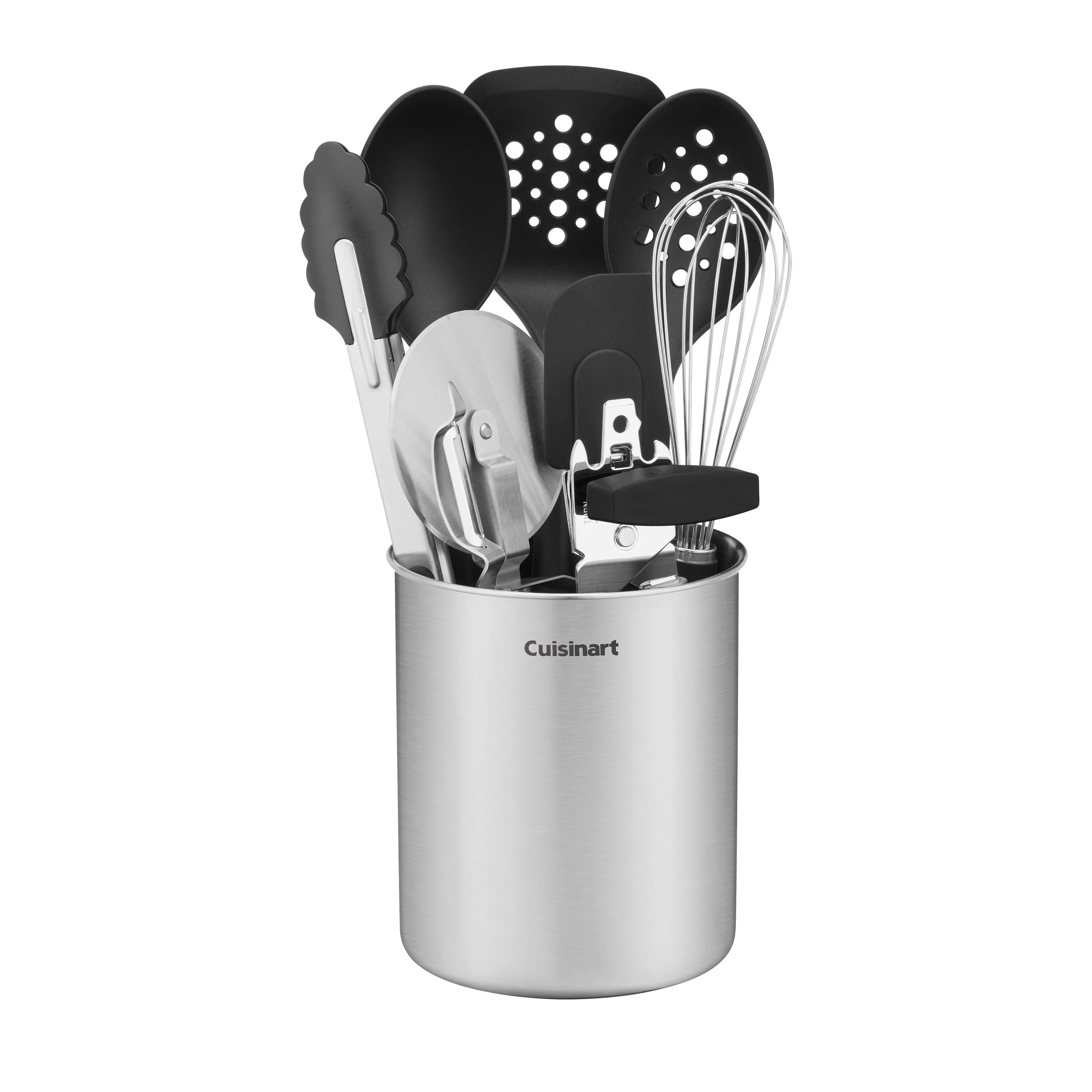 Cuisinart 10-Pc Primary Tool & Gadget Set with Stainless Steel Crock, Black