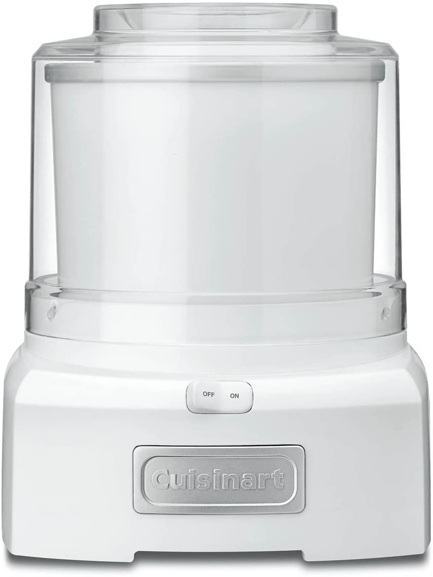 Cuisinart 1.5 Quart Frozen Yogurt, Ice Cream and Sorbet Maker, White - Certified Refurbished