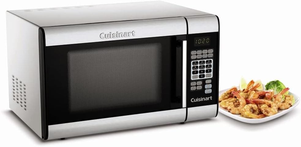 Cuisinart Microwave Oven, 1000 Watt, Turntable, Brushed Chrome - Certified Refurbished