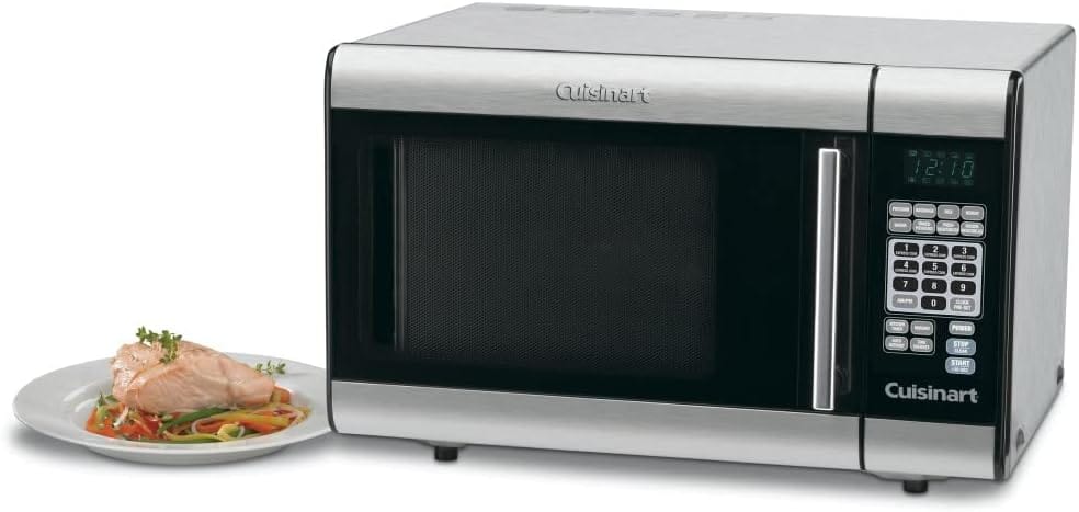 Cuisinart Microwave Oven, 1000 Watt, Turntable, Brushed Chrome - Certified Refurbished
