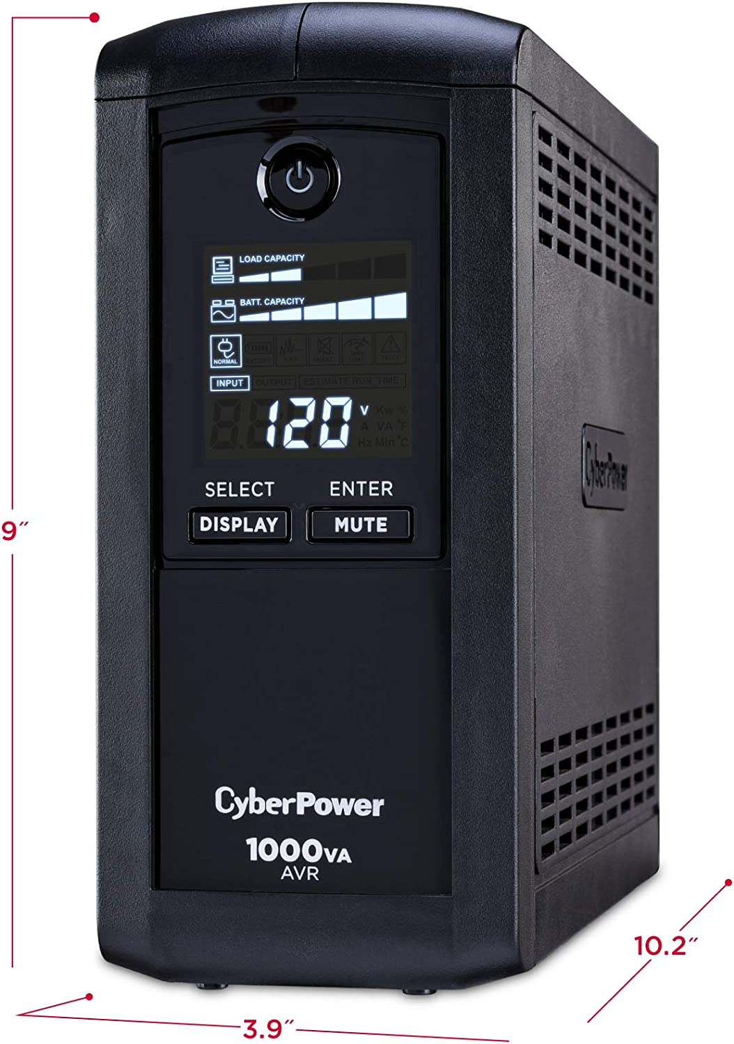 CyberPower 1000VA/600W Intelligent LCD UPS System with AVR and LCD - New Battery Certified Refurbished