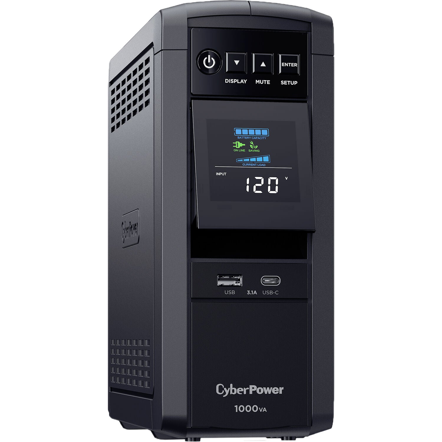 CyberPower CP1000PFCLCD 1000VA/600W 10 Outlets AVR Mini-Tower PFC Sinewave UPS System