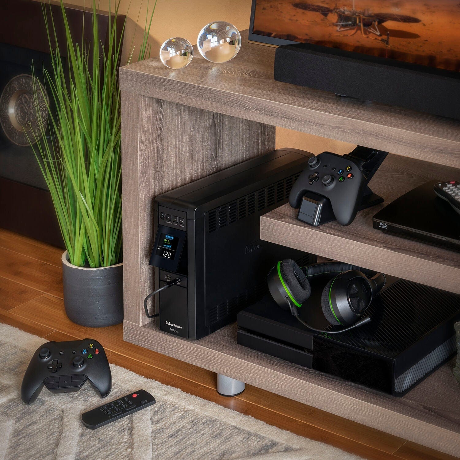 CyberPower PFC 1000VA / 600W Pure Sine Wave UPS System - New Battery Certified Refurbished