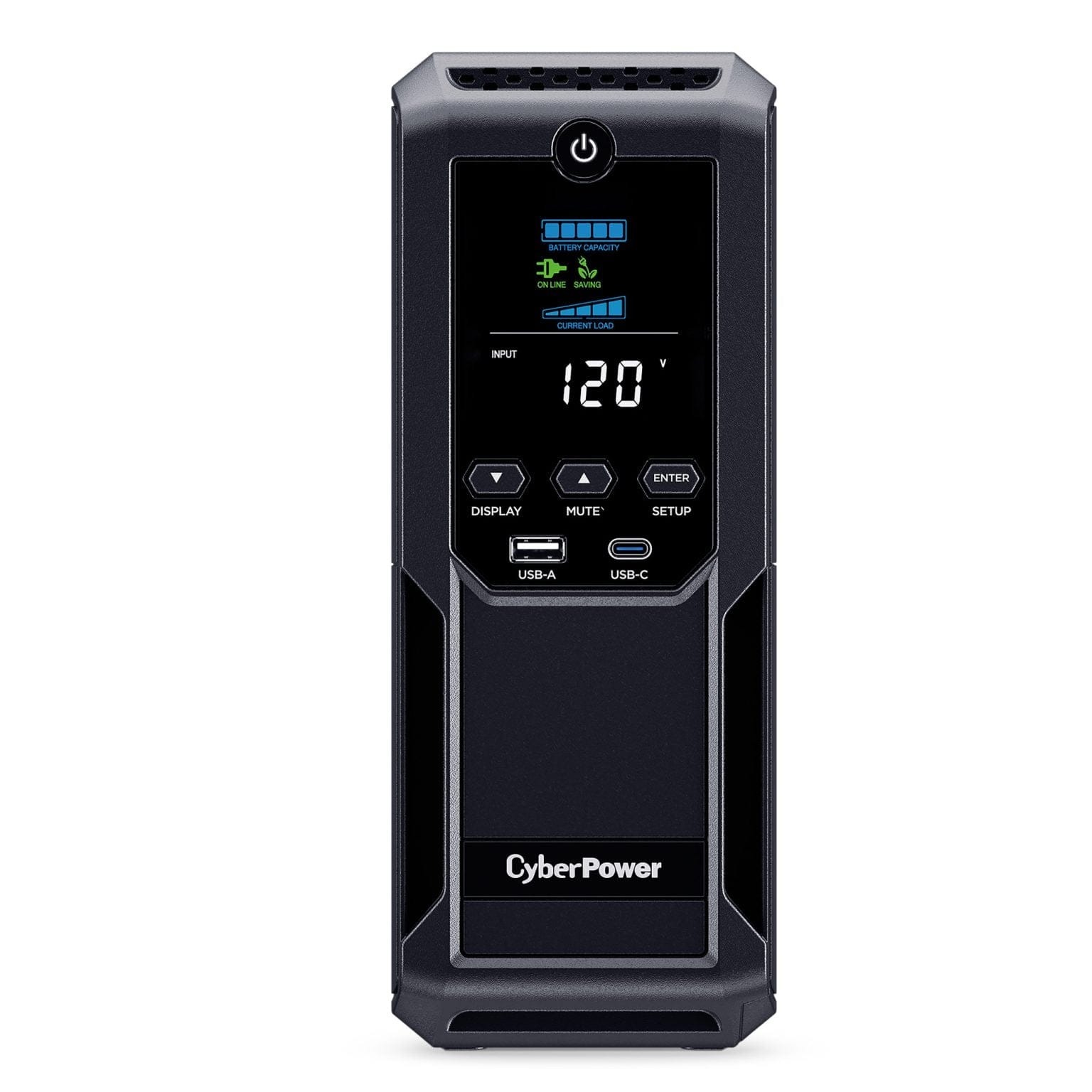 CyberPower Intelligent LCD UPS System, 1350 VA / 815 W, 12 Outlets, Black - Certified Refurbished