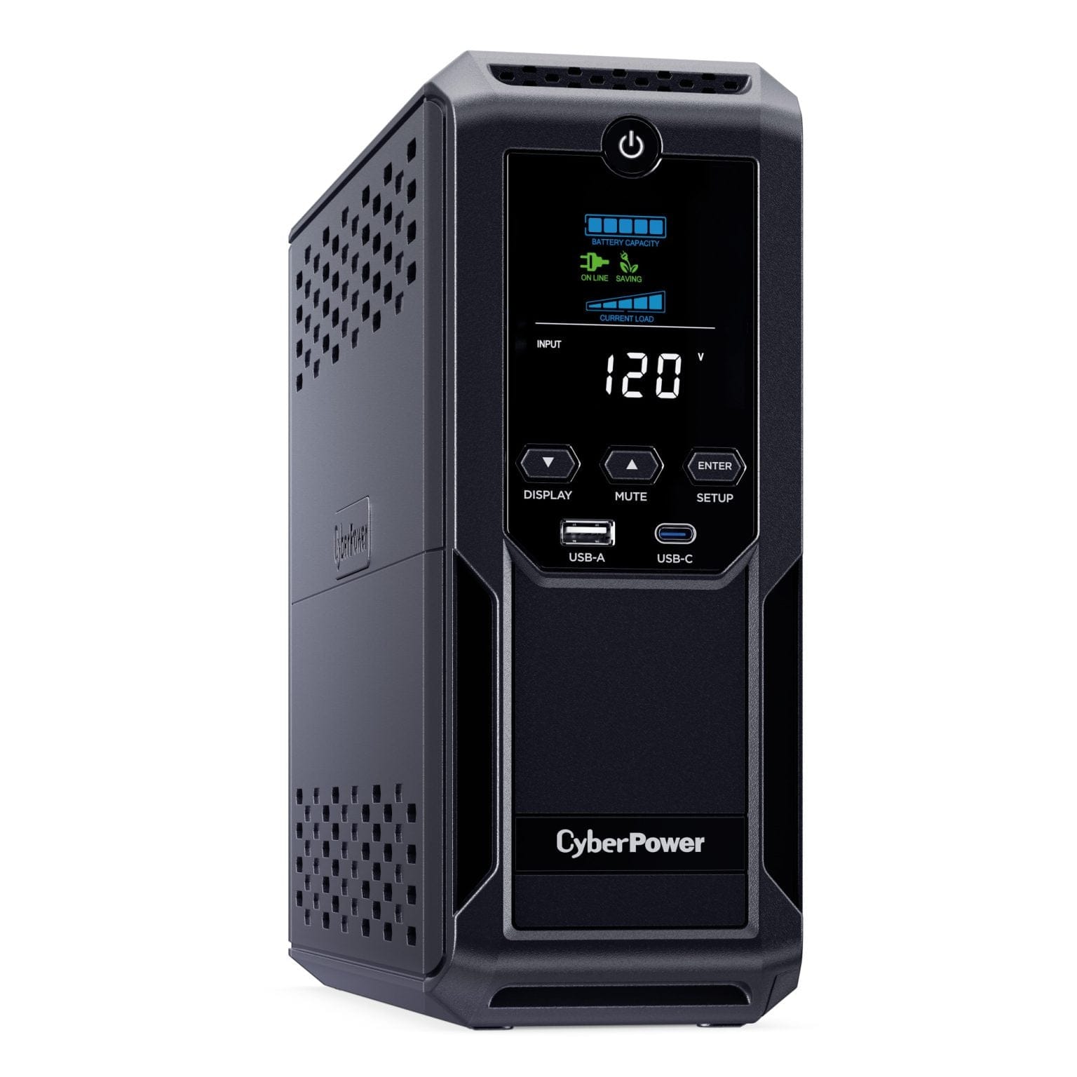 CyberPower Intelligent LCD UPS System, 1350 VA / 815 W, 12 Outlets, Black - Certified Refurbished