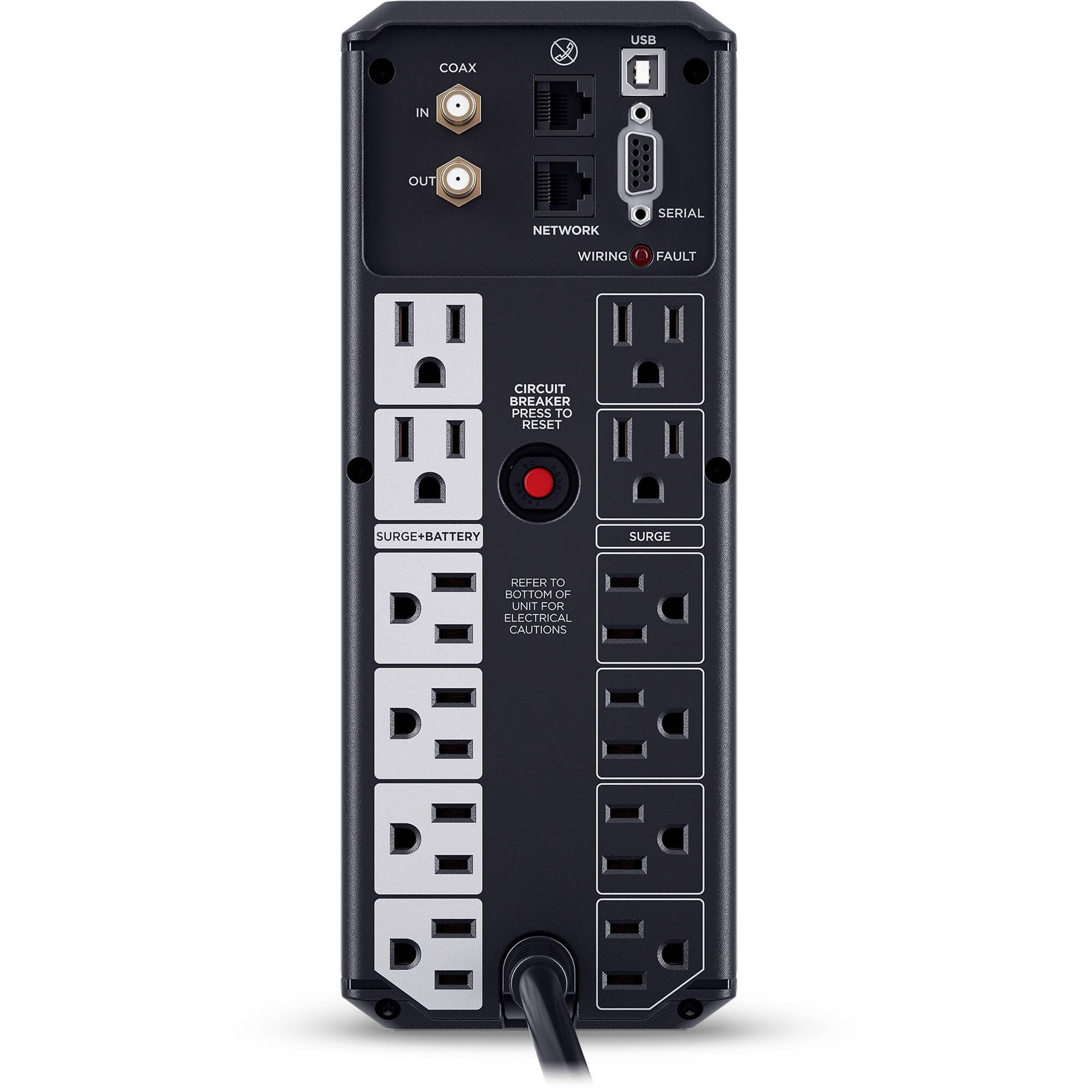 CyberPower CP1500AVRLCD3 Intelligent LCD Series 1500VA/900W, 12 Outlets, 2 USB Ports, AVR, Mini Tower UPS System, Black - Certified Refurbished