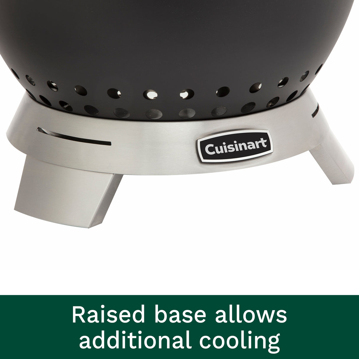 Cuisinart 19.5” Cleanburn Smokeless Fire Pit, Black Stainless