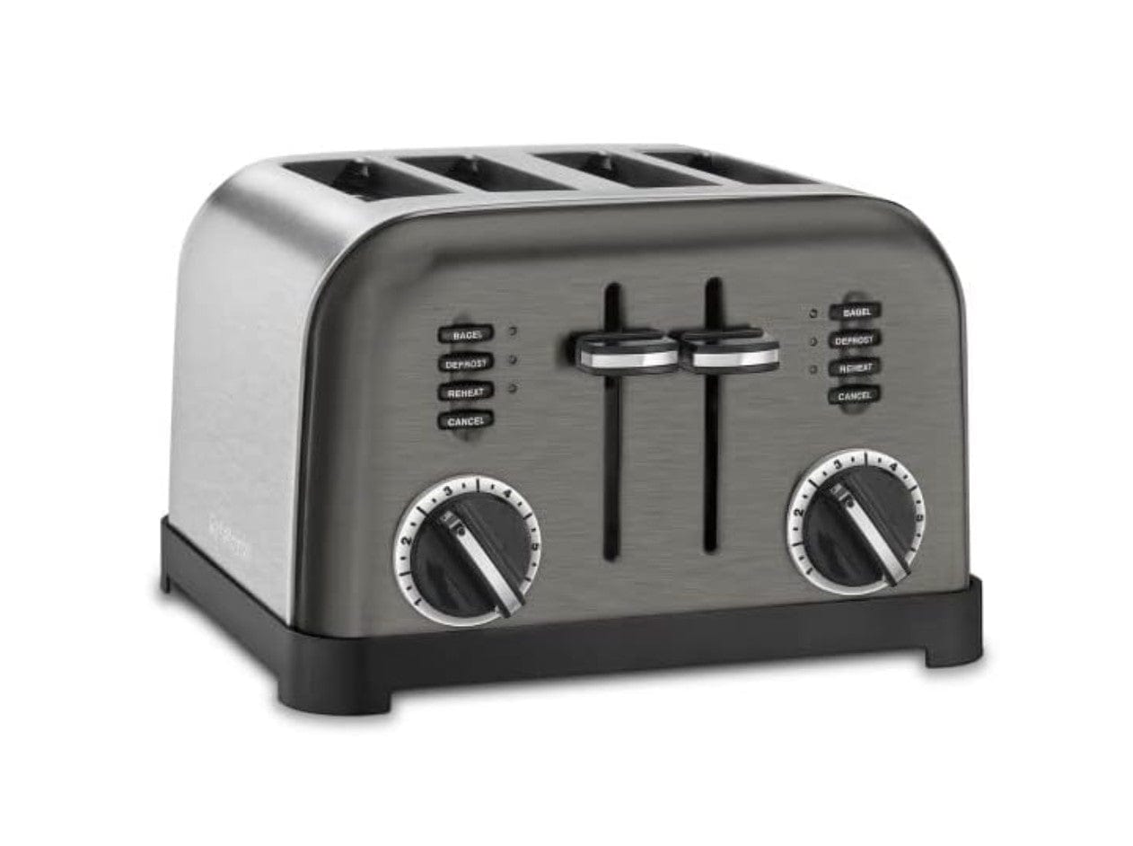 Cuisinart Classic 4-Slice Toaster, Black/Stainless Steel - Certified Refurbished