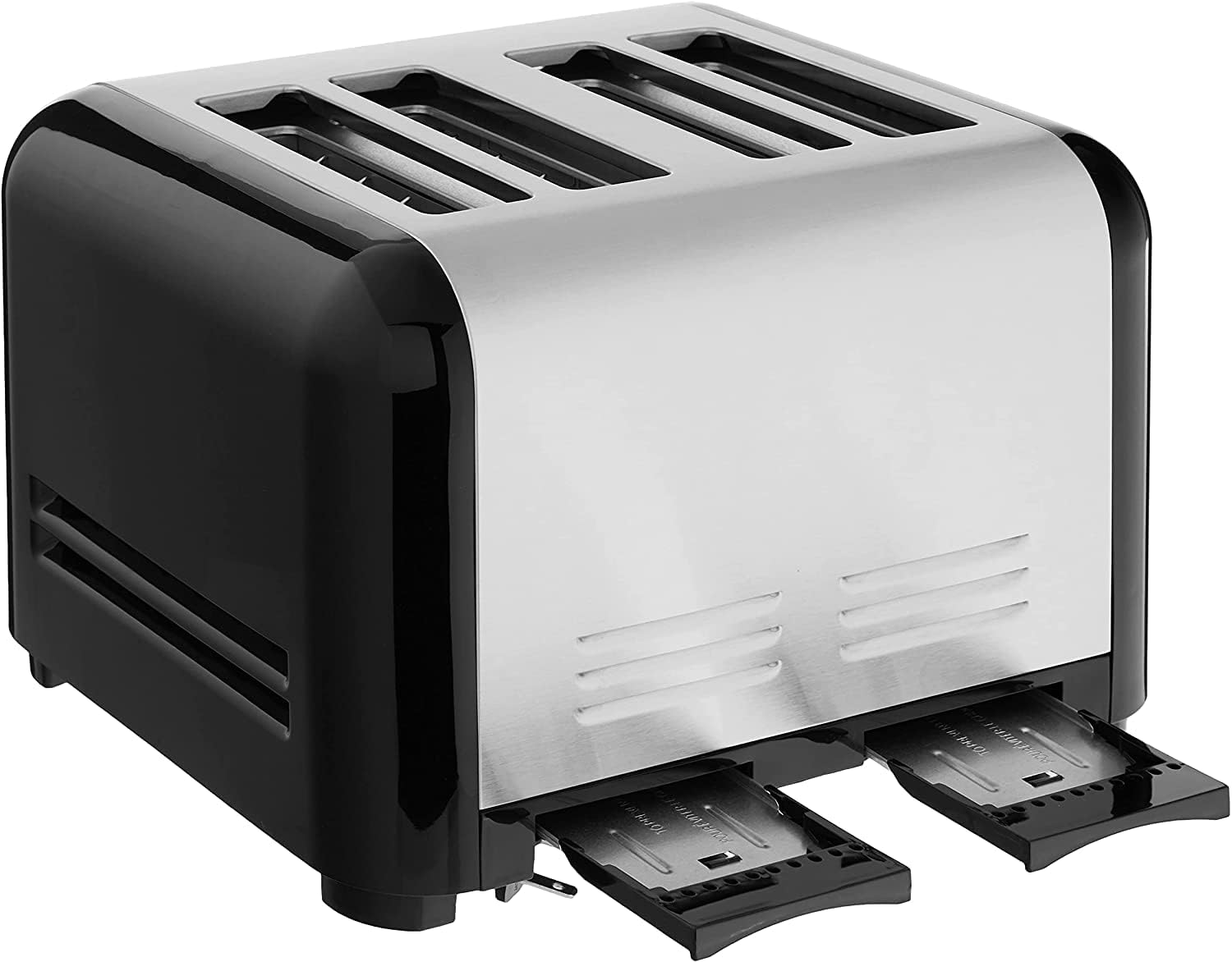 Cuisinart 4-Slice Toast & Bagels Compact Toaster, Stainless Steel/Black - Certified Refurbished
