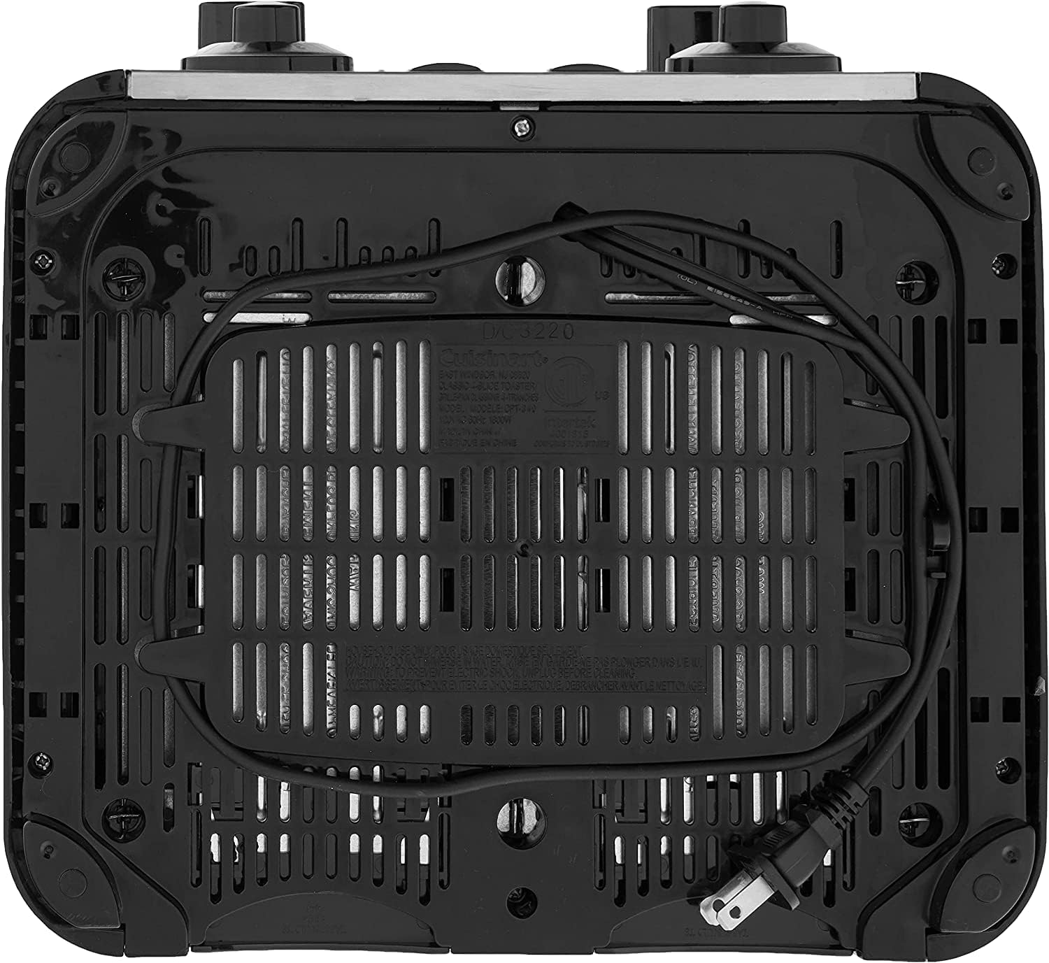 Cuisinart 4-Slice Toast & Bagels Compact Toaster, Stainless Steel/Black - Certified Refurbished