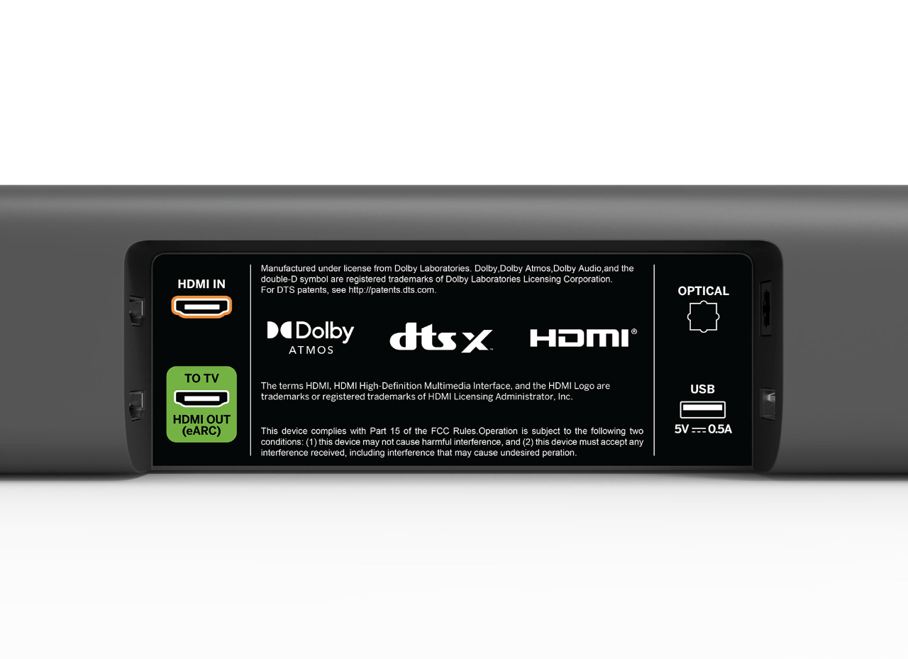 Vizio 36" M-Series 2.1 Immersive Sound Bar with 5 High-Performance Speakers, Dolby Atmos, DTS:X, Wireless Subwoofer, Black