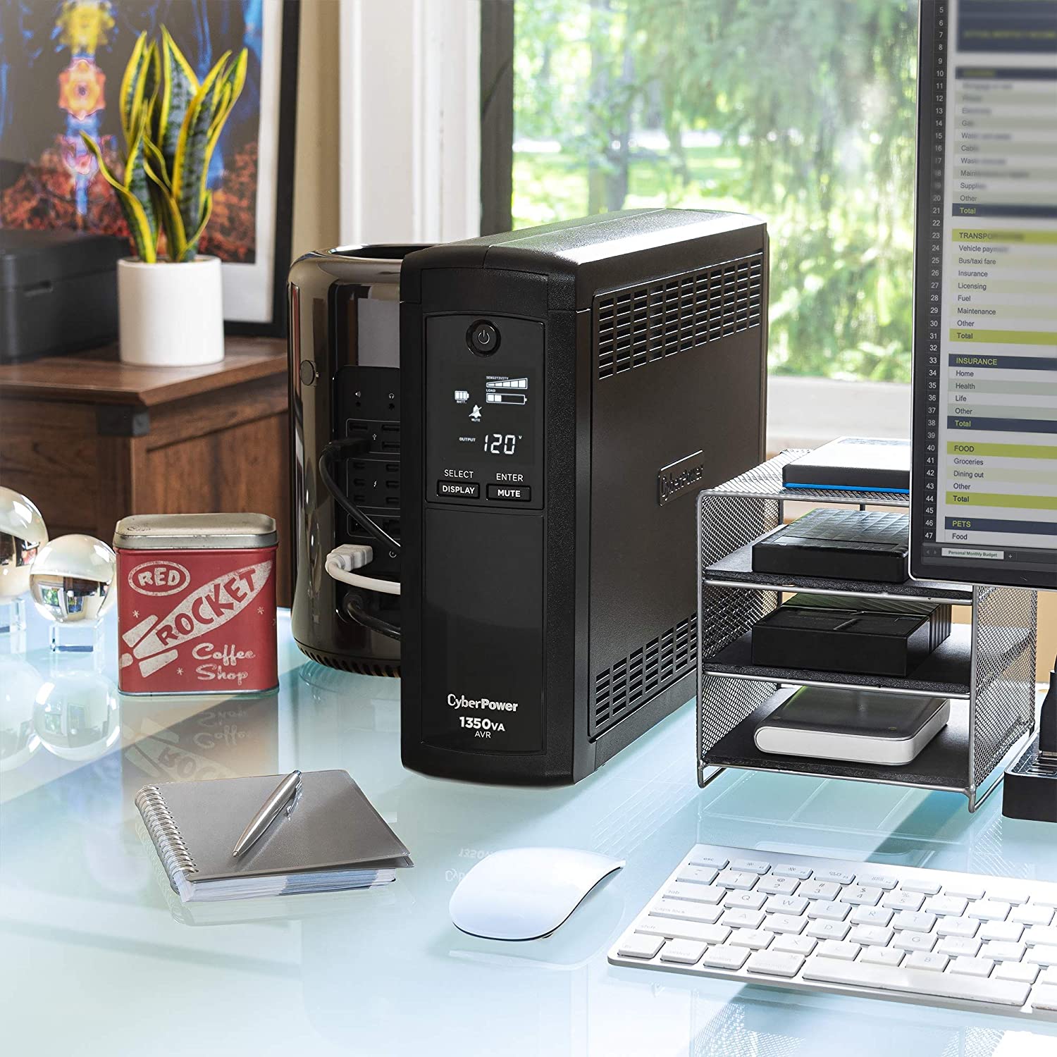 CyberPower CST135XLU 1350VA/810W AVR, LCD, and USB 2.0 UPS System