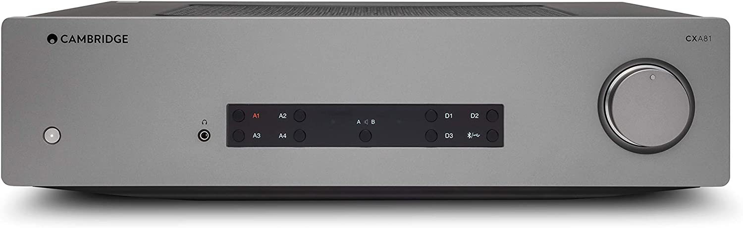 Cambridge Audio CXA81-RB Stereo Two-Channel Amplifier with Bluetooth and Built-in DAC 80 Watts Per Channel Lunar Grey - Certified Refurbished