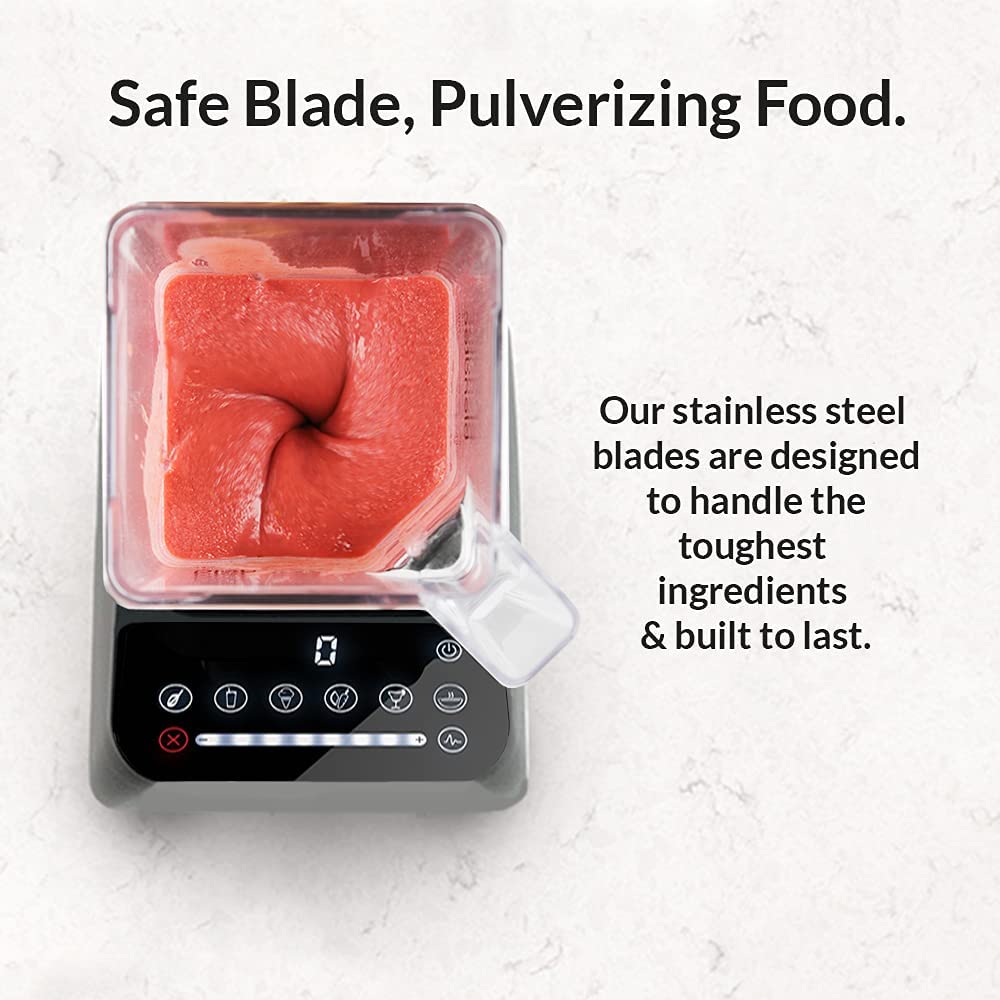 Blendtec Designer 650 Blender, WildSide+ Jar, 8 Speeds, Stainless Black