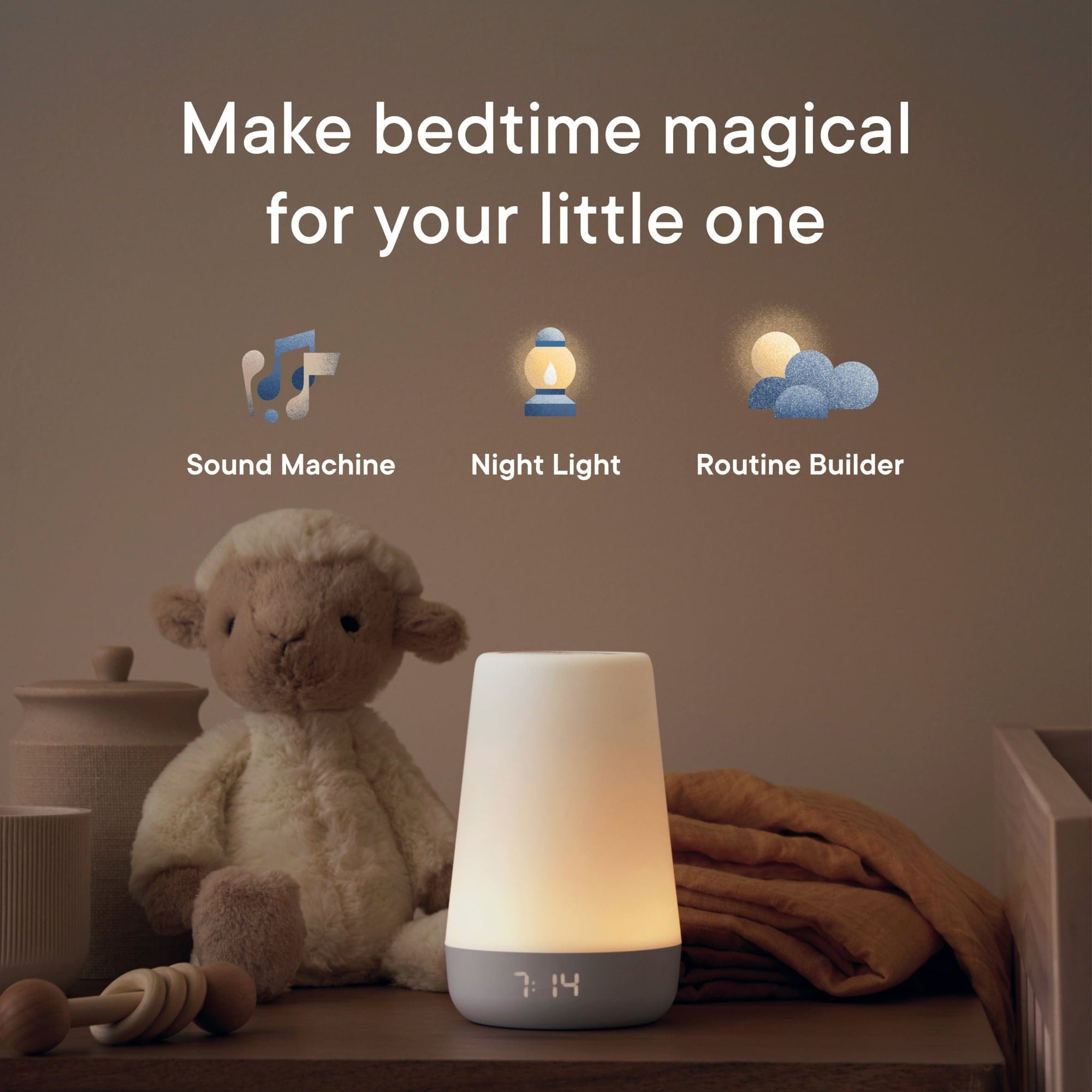 Hatch Rest 2nd Gen All-in-one Sleep Assistant, Nightlight & Sound Machine,White - Certified Refurbished
