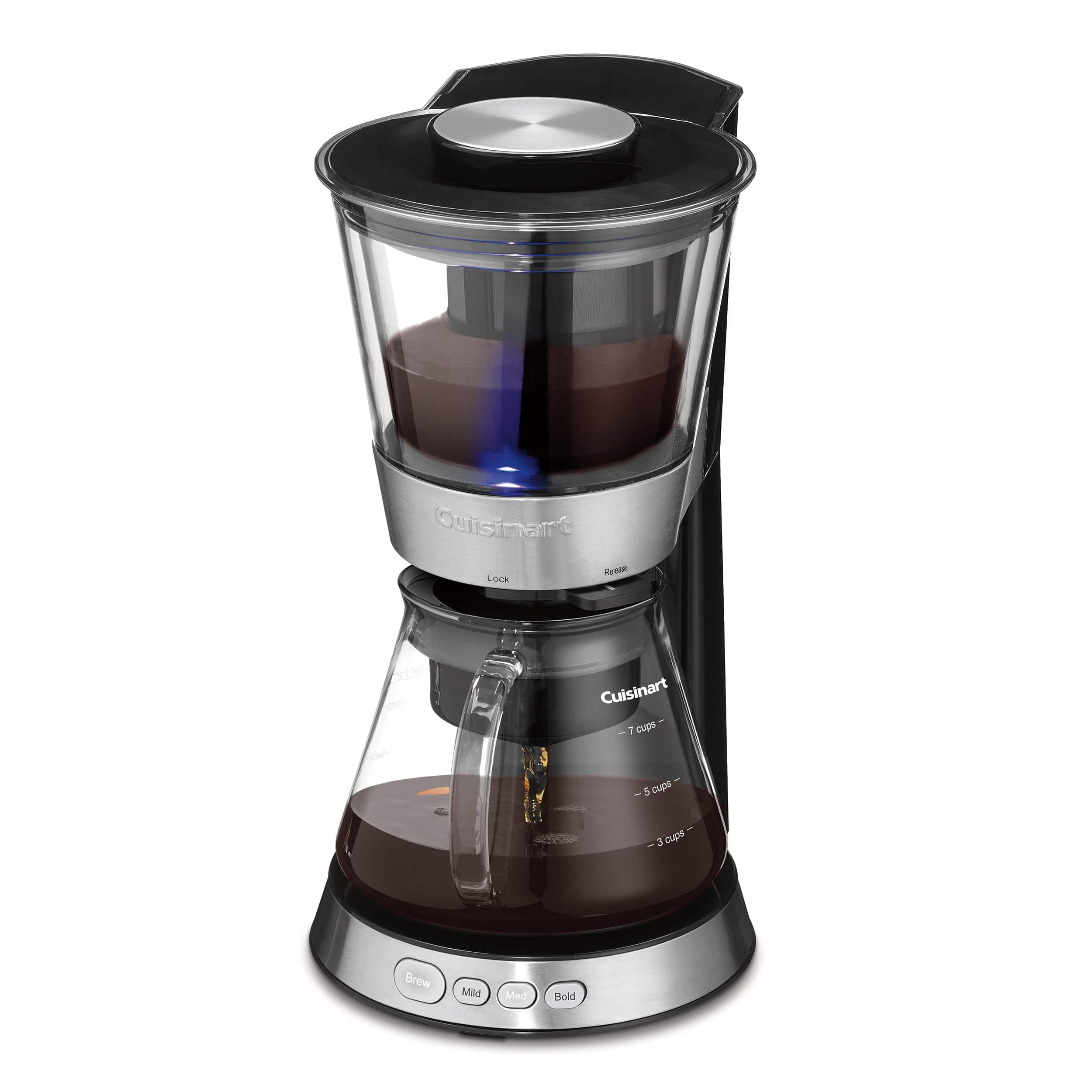 Cuisinart 7-Cup Cold Brew Coffeemaker, Glass Carafe, Ready-to-Drink in 25-45 Minutes - Certified Refurbished
