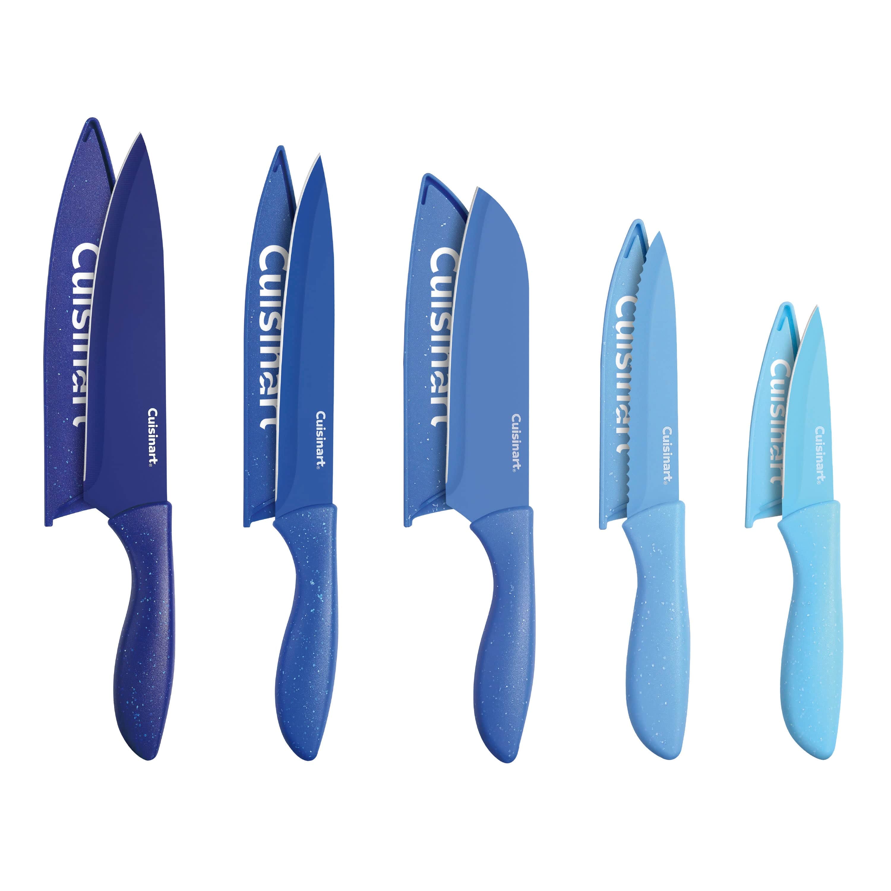 Cuisinart 10-Pc Ceramic Coated Oceanware Knife Set, Blue