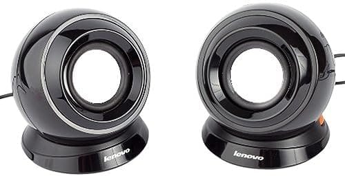 Lenovo M0520 2.0 USB-Powered Compact Speaker System, 2W RMS, 90Hz–20kHz, Black - Certified Refurbished