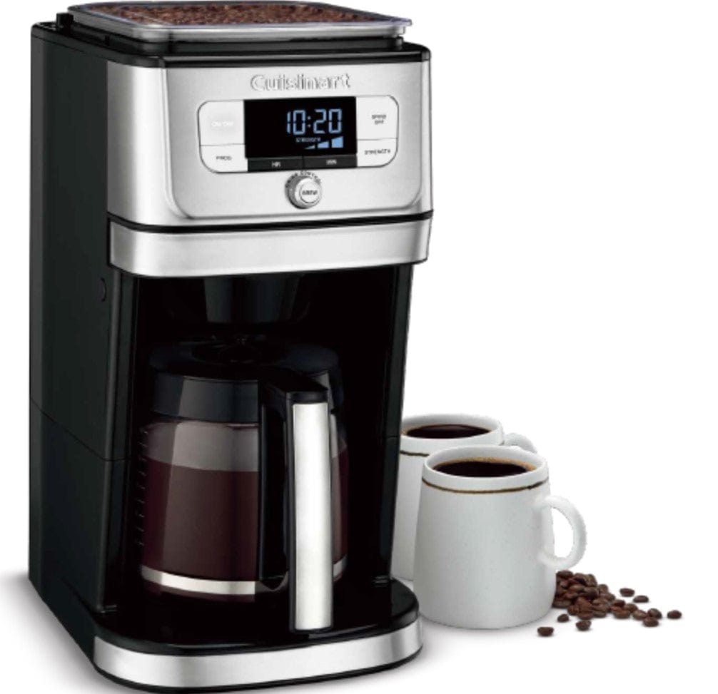 Cuisinart Fully Automatic 12-Cup Burr Grind & Brew Glass Coffeemaker Silver - Certified Refurbished