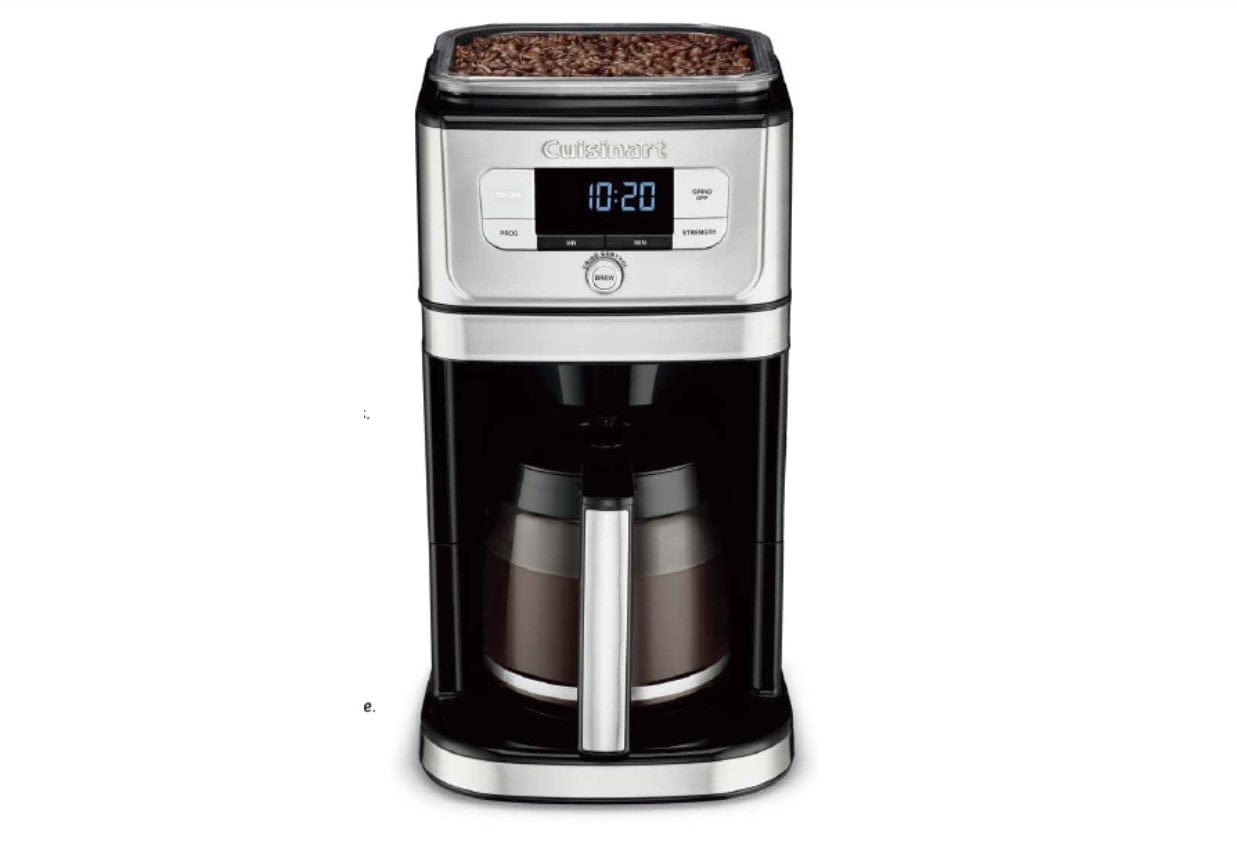 Cuisinart Fully Automatic 12-Cup Burr Grind & Brew Glass Coffeemaker Silver - Certified Refurbished