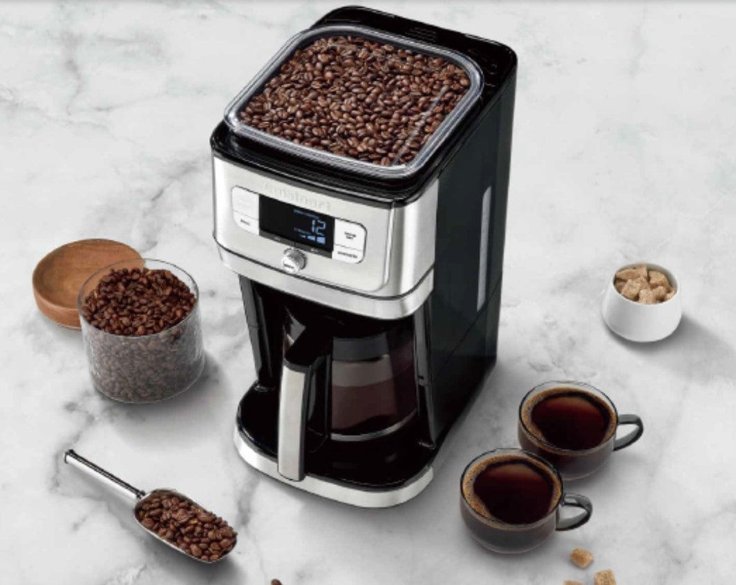 Cuisinart Fully Automatic 12-Cup Burr Grind & Brew Glass Coffeemaker Silver - Certified Refurbished