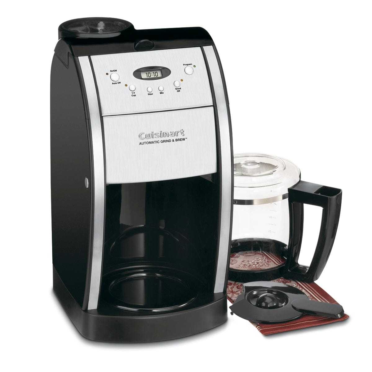 Cuisinart Grind & Brew 12-Cup Automatic Italian Style Coffeemaker, Black - Certified Refurbished