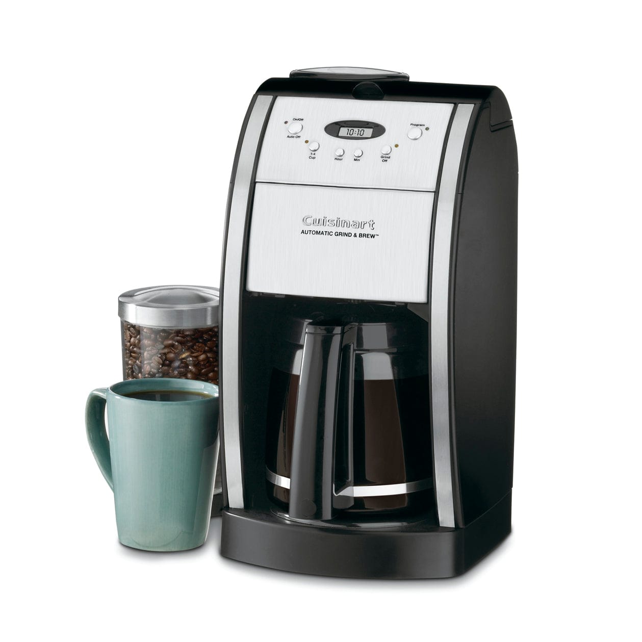 Cuisinart Grind & Brew 12-Cup Automatic Italian Style Coffeemaker, Black - Certified Refurbished