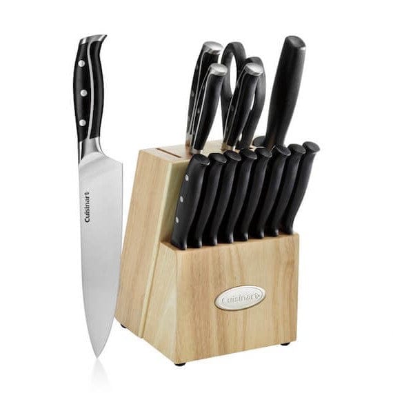 Cuisinart Nitrogen 15 Piece Cutlery Knife Block Set, Black