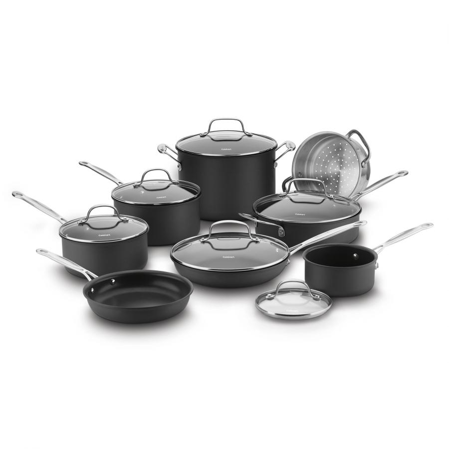 Cuisinart Chef's Classic™ Nonstick Hard Anodized 14 Piece Set, Black