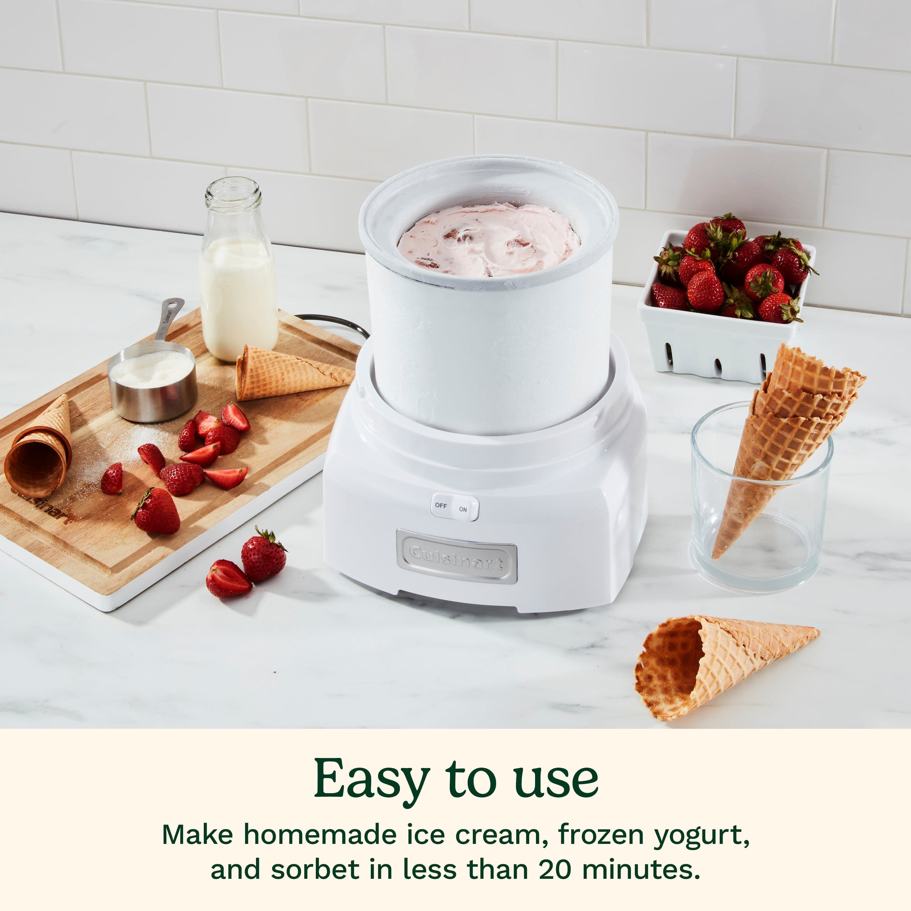 Cuisinart Frozen Yogurt - Ice Cream & Sorbet Maker, White