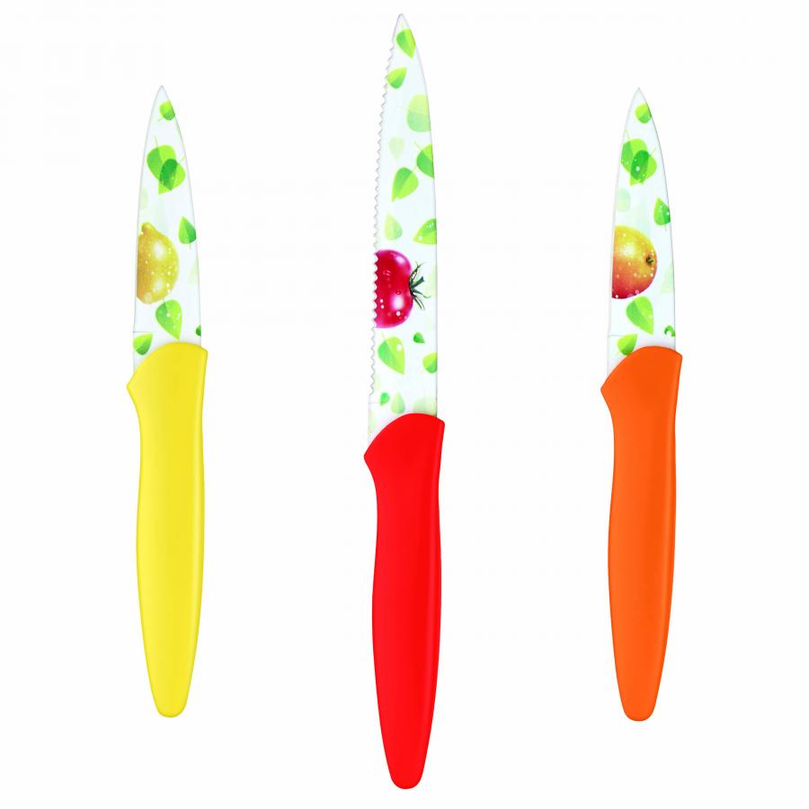 Cuisinart 6 Piece Printed Fruit Knife Set, Multicolor