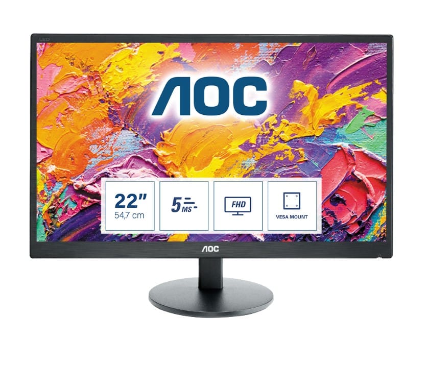AOC 22" FHD 1920 x 1080 60Hz Monitor - Certified Refurbished