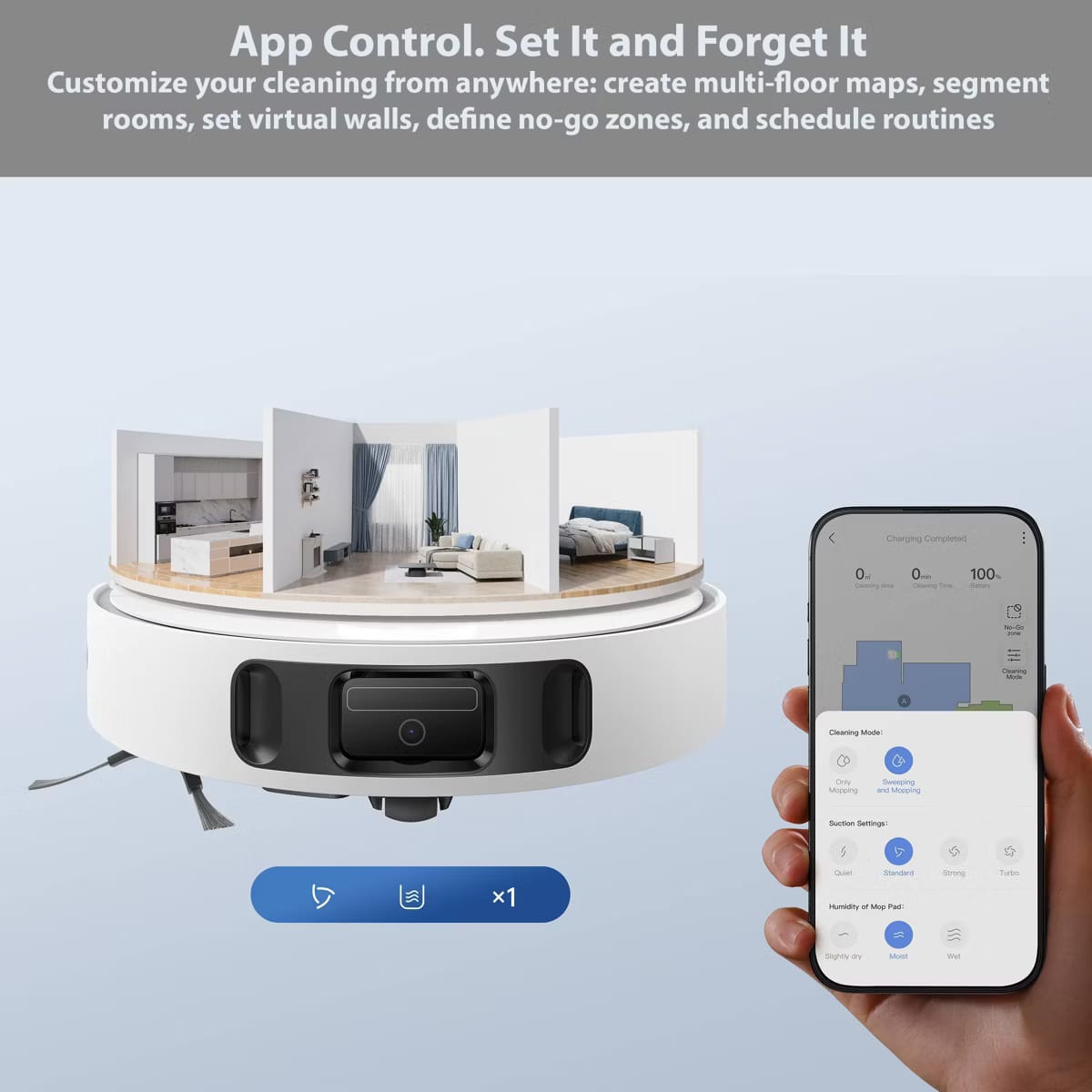 Dreame E30 Ultra Robot Vacuum and Mop with Self-Empty Base, Smart App & Voice Control, White