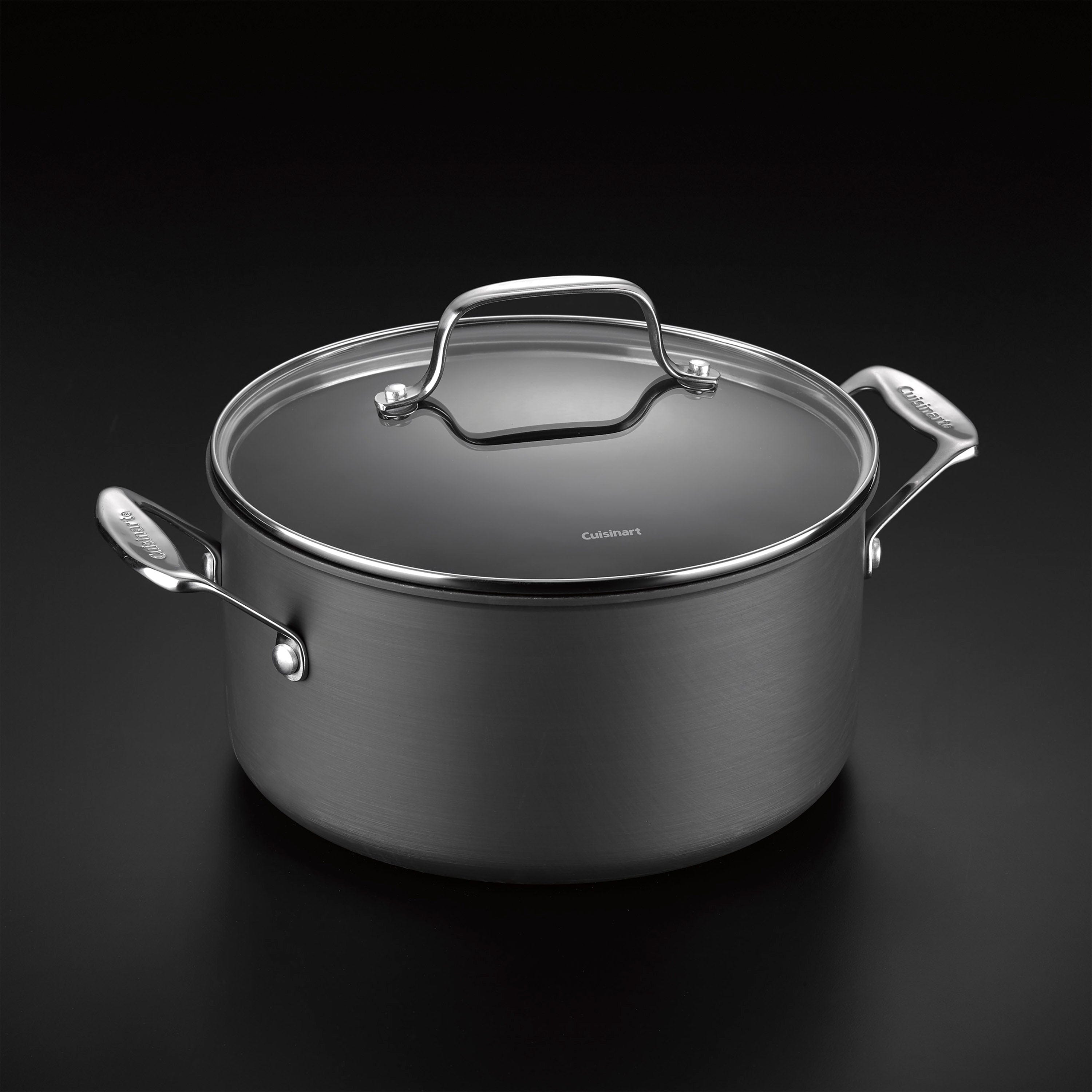 Cuisinart Chef's Classic™ Non-stick Hard Anodized 6 Quart Stockpot, Black