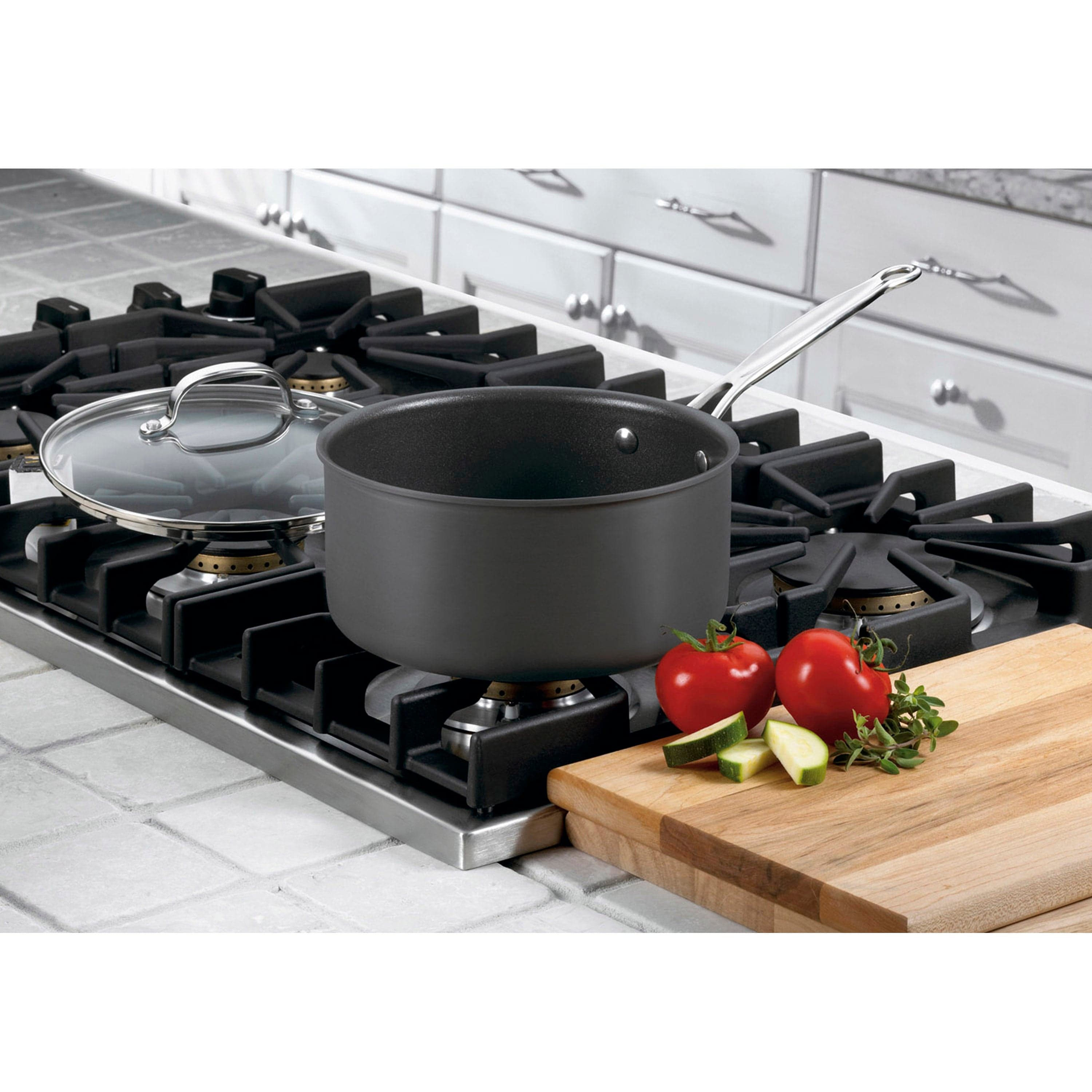 Cuisinart Chef's Classic™ Non-Stick Hard Anodized 4 Quart Saucepan, Black