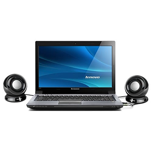 Lenovo M0520 2.0 USB-Powered Compact Speaker System, 2W RMS, 90Hz–20kHz, Black - Certified Refurbished