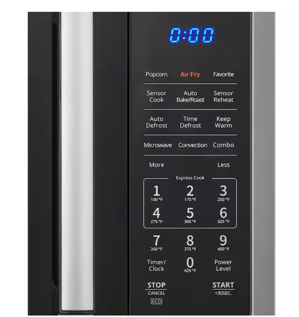 Vissani 1.5 cu. ft. 1000W Countertop Microwave with Air Fry and Sensor Cook, Stainless Steel - Certified Refurbished