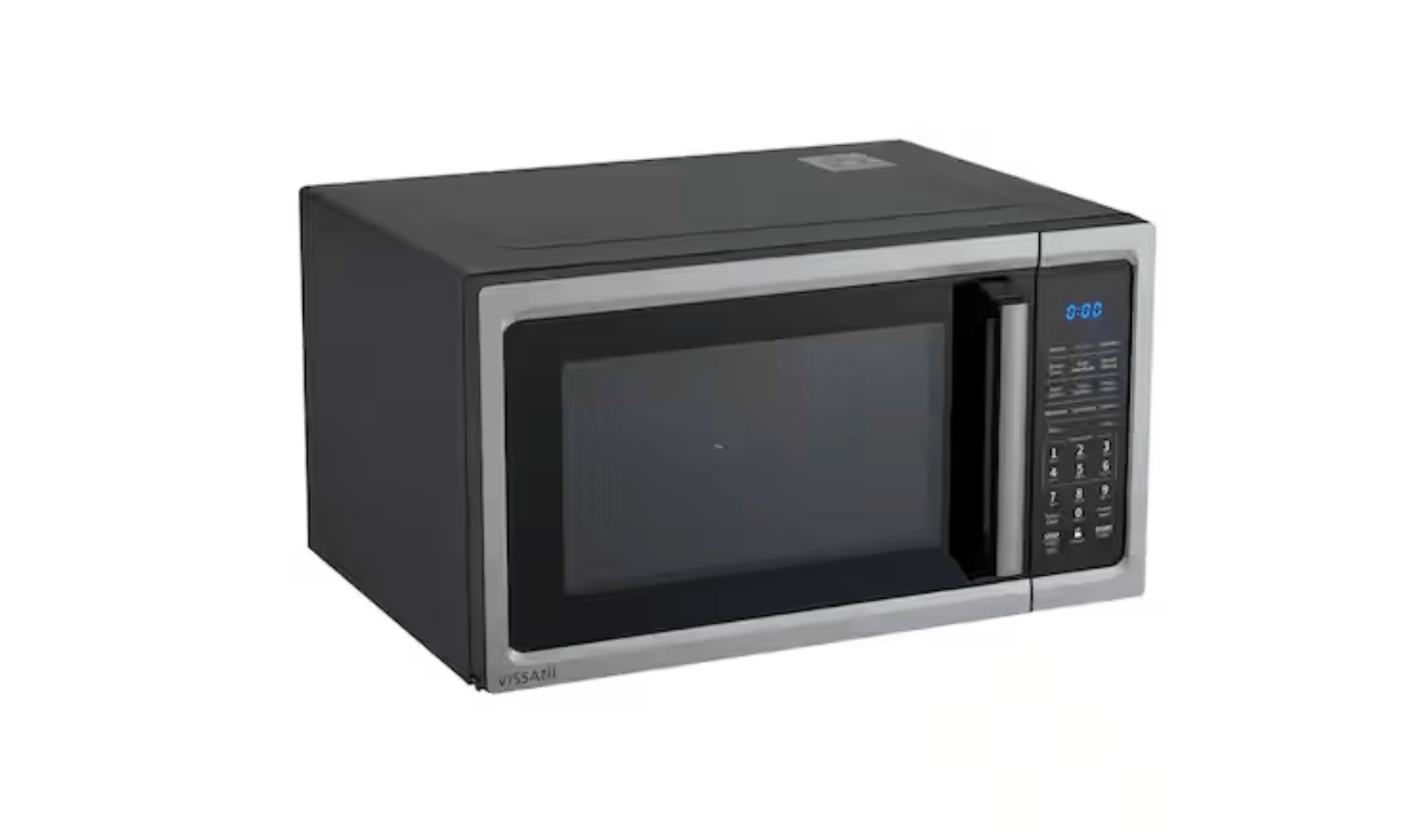 Vissani 1.5 cu. ft. 1000W Countertop Microwave with Air Fry and Sensor Cook, Stainless Steel - Certified Refurbished