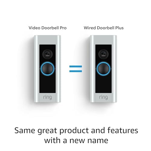 Ring Wired Doorbell Plus Smart Doorbell, 1080p HD, Color Night Vision, Dual-Band Wi-Fi, Satin Nickel - Certified Refurbished