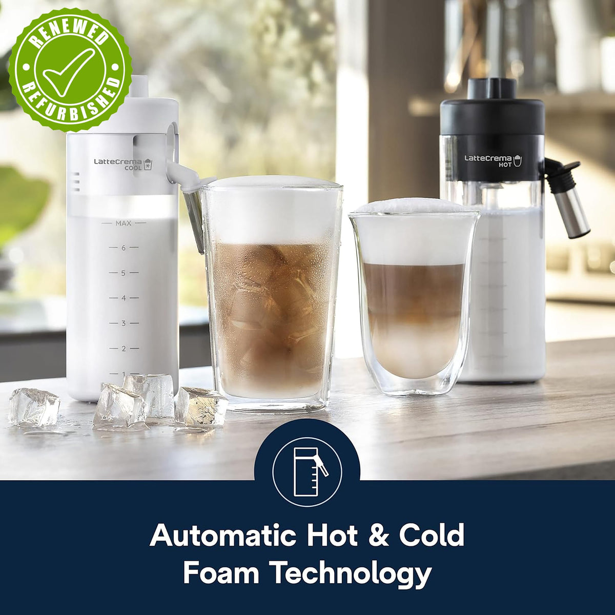 De'Longhi Eletta Explore Fully Automatic Espresso Machine with Cold Brew, ECAM45086S (Renewed)