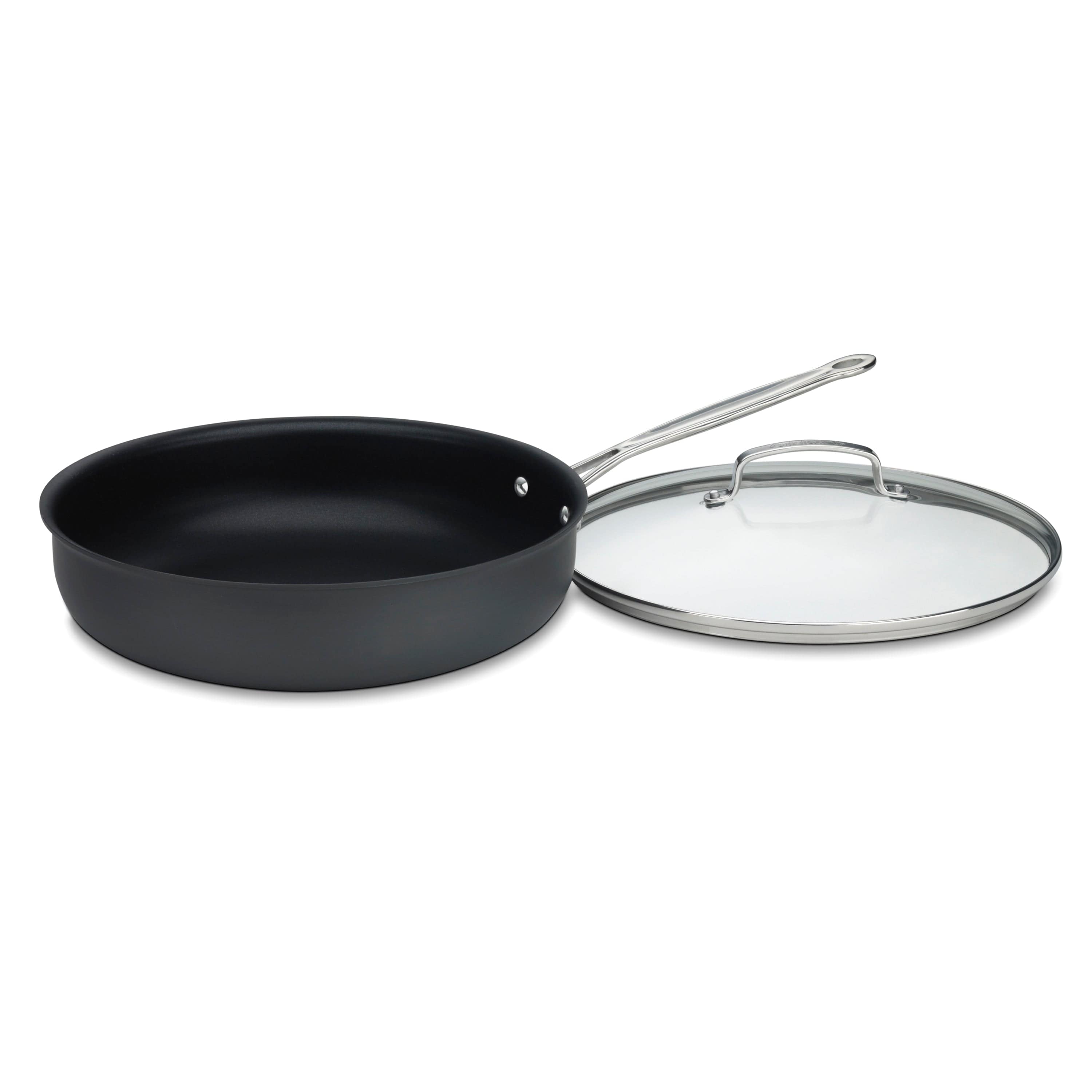 Cuisinart Chef's Classic™ Nonstick Hard Anodized 12" Deep Frying Pan with Cover, Black
