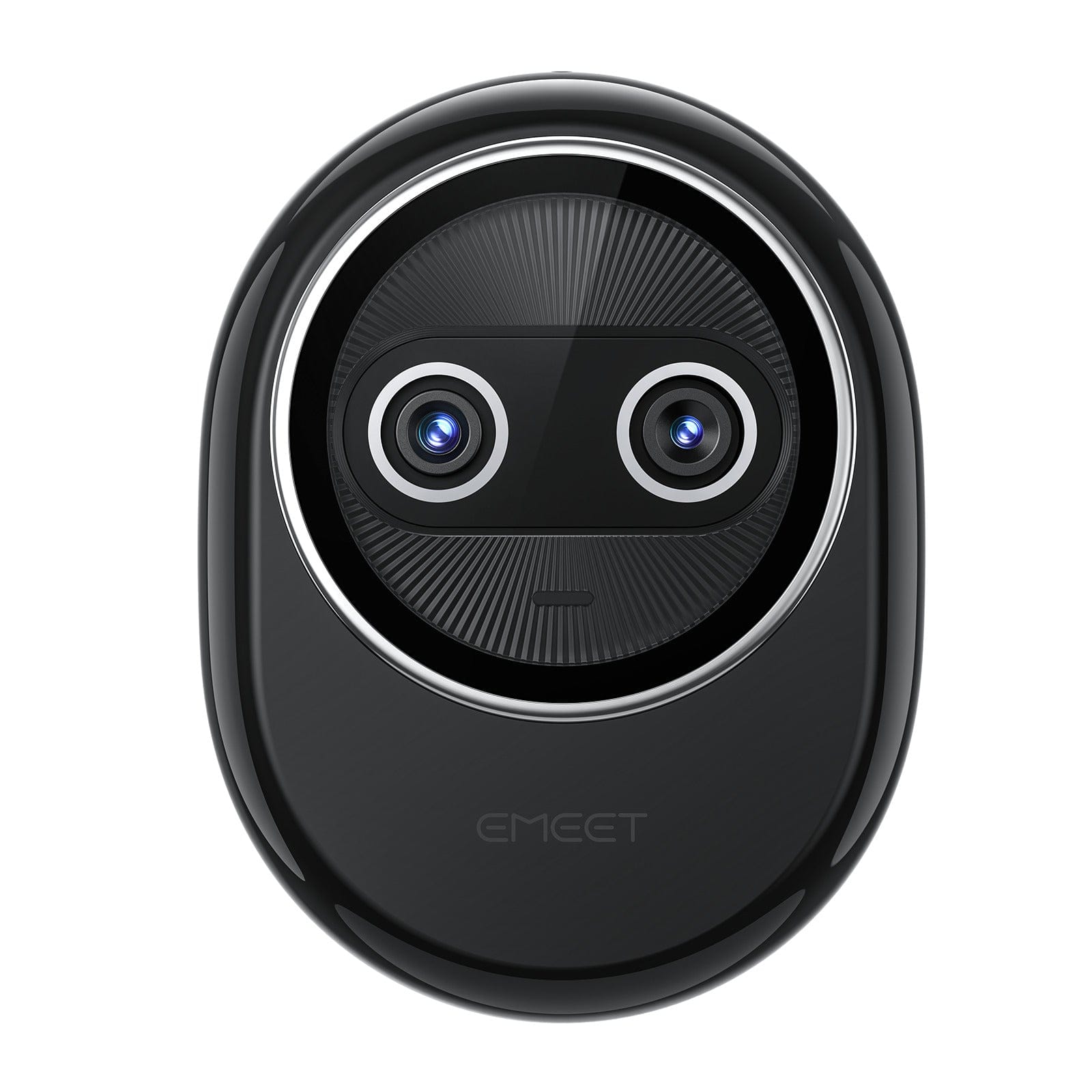 EMEET Piko+ Dual-lens 4K Webcam, Cute Appearance and Privacy Design, Work with EMEET Studio, Black