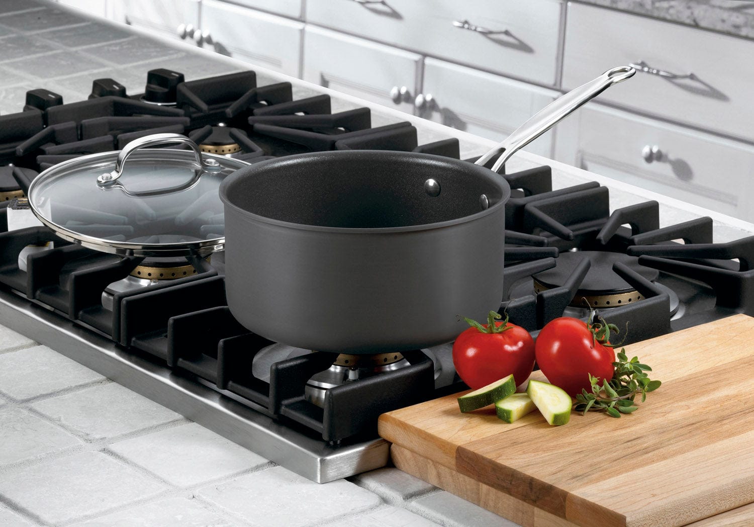 Cuisinart Chef's Classic™ Non-Stick Hard Anodized 3 Quart Saucepan, Black