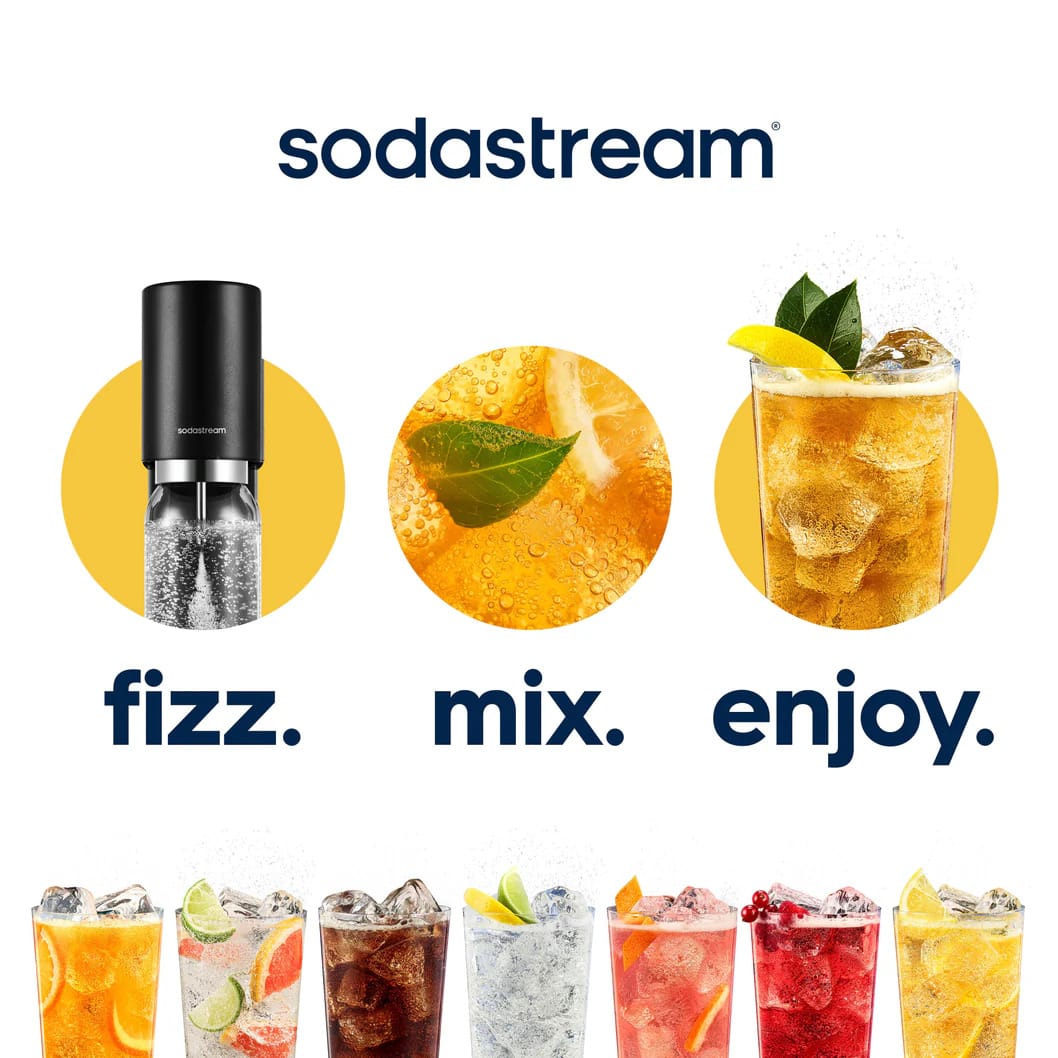 SodaStream Enso Sparkling Water Maker Starter Kit, Black