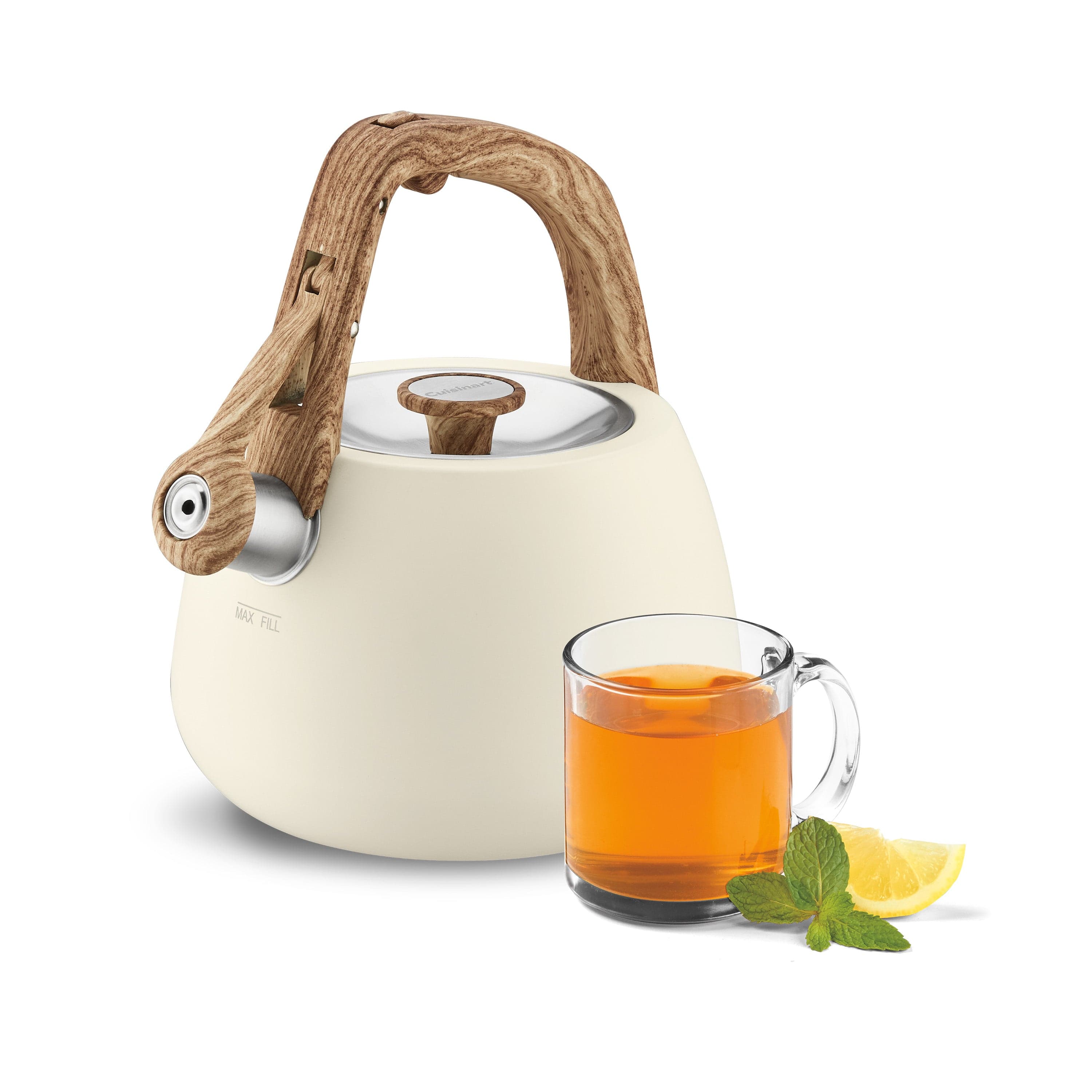 Cuisinart 2 Qt. Cream Stainless Steel Tea Kettle, Cream