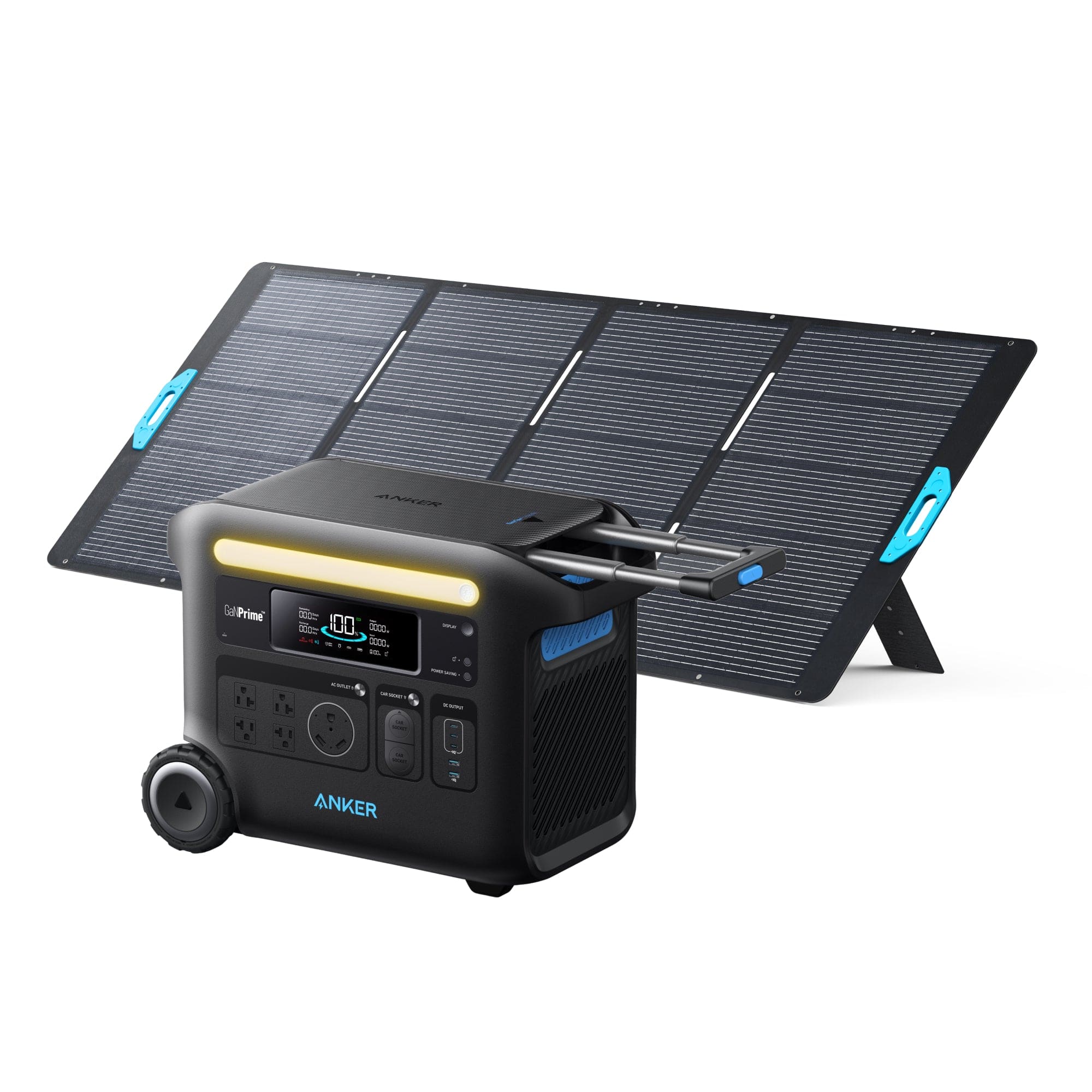 Anker SOLIX F2600 Portable Power Station + 1*400W Solar Panel, 5120Wh, Fast Charging, Solar Charging for Outdoor Adventures, RVs, and Emergency Backup